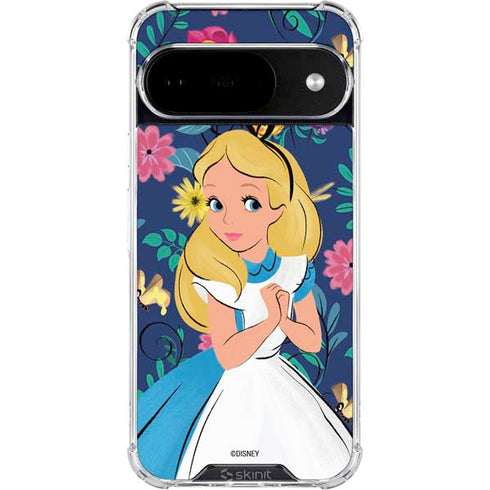 Disney Alice in Wonderland (animated) Floral Print Google Pixel 10 Clear Case